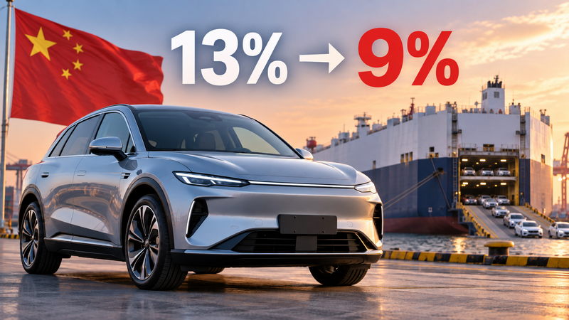 中国、新エネルギー車の輸出税還付率を9％に引き下げへ　中国勢同士の値下げ競争抑制、海外の補助金批判も意識か